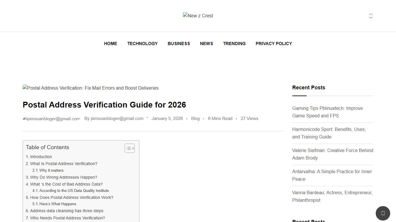 Postal Address Verification Guide for 2026