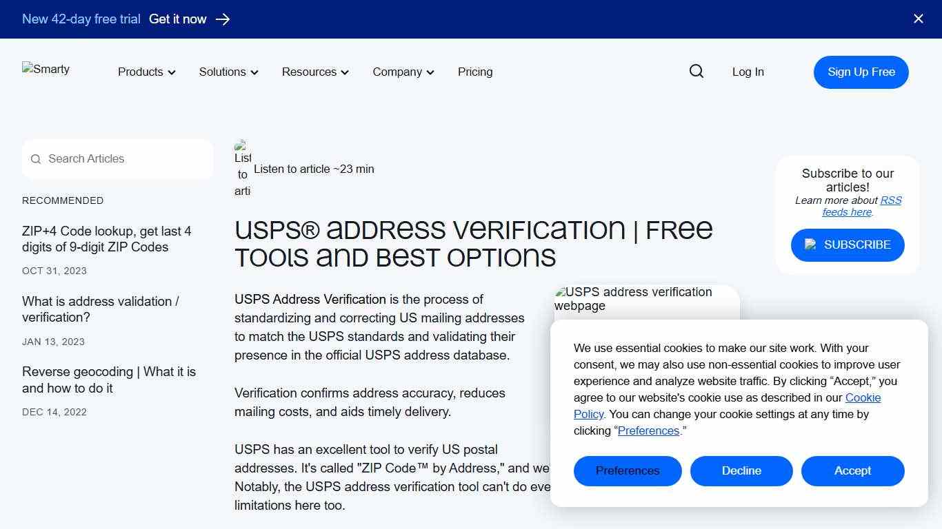 USPS® address verification Free tools and best options